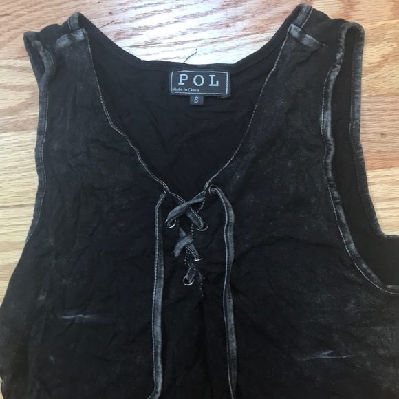 Cropped tie tank top - Picture 4 of 5